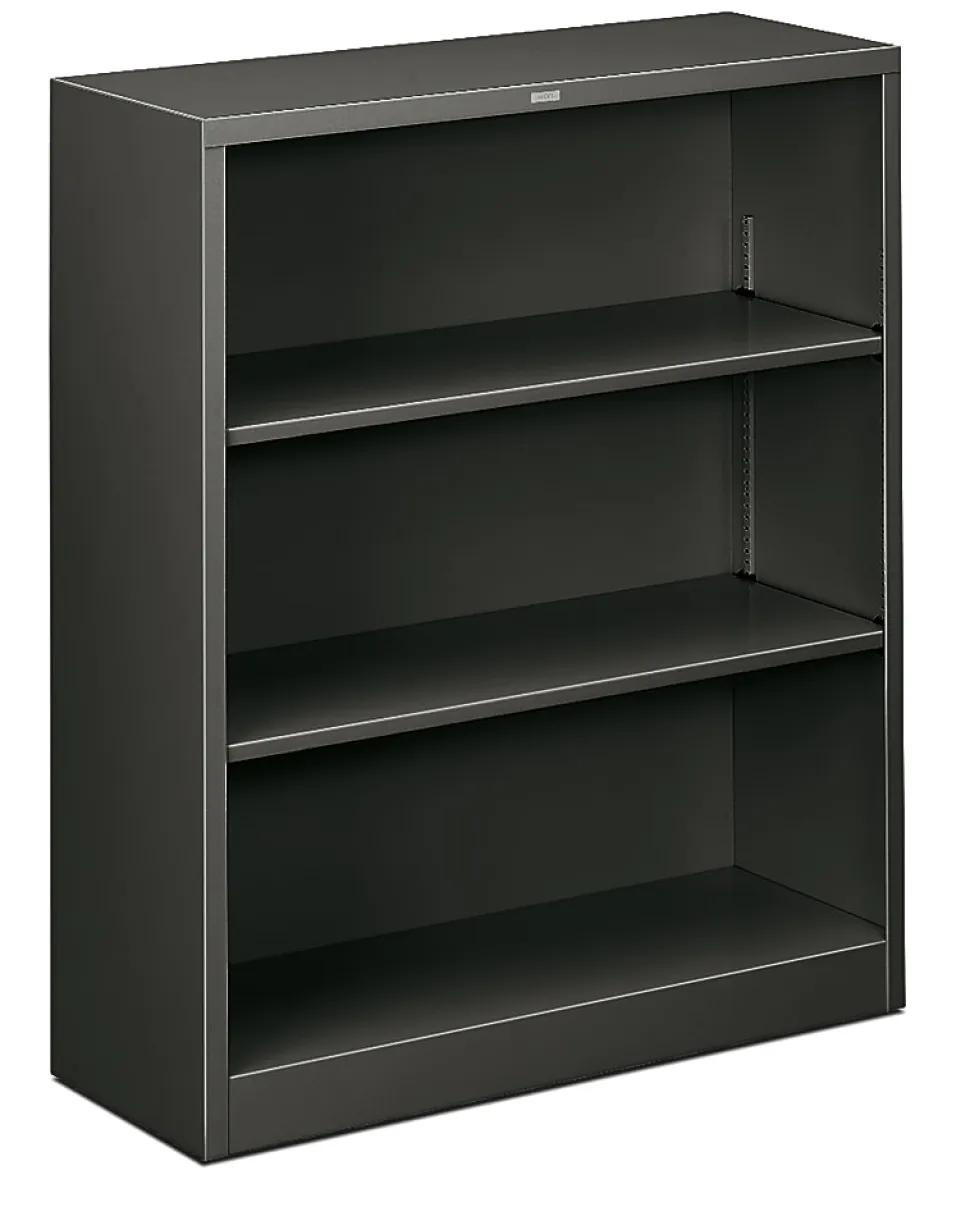 HON® Brigade® 3 Shelf Traditional Modular Shelving Bookcase,41"H x 34-1/2"W x 12-5/8"D, Charcoal