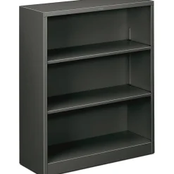 HON® Brigade® 3 Shelf Traditional Modular Shelving Bookcase,41"H x 34-1/2"W x 12-5/8"D, Charcoal