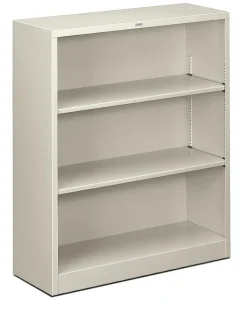 HONĀ® BrigadeĀ® 3 Shelf Transitional Modular Shelving Bookcase, 41"H x 34-1/2"W x 12-5/8"D, Light Gray