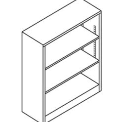 HON® Brigade® 3 Shelf Transitional Modular Shelving Bookcase, 41