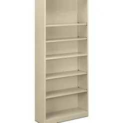 HONĀ® BrigadeĀ® 6 Shelf Transitional Modular Shelving Bookcase, 81-1/8"H x 34-1/2"W x 12-5/8"D, Putty