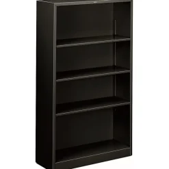 HON® Brigade® 4 Shelf Transitional Modular Shelving Bookcase,60"H x 34-1/2"W x 12-5/8"D, Black