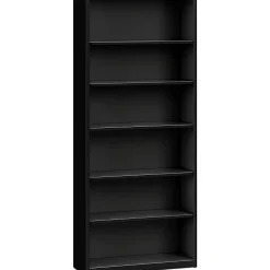 HON® Brigade® 6 Shelf Transitional Modular Shelving Bookcase,81-1/8"H x 34-1/2"W x 12-5/8"D, Black