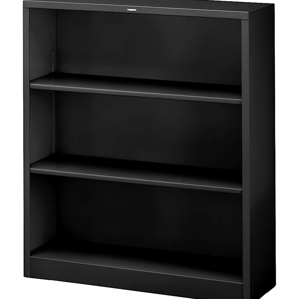 HON® Brigade Steel Bookcase, 3 Shelves, Black