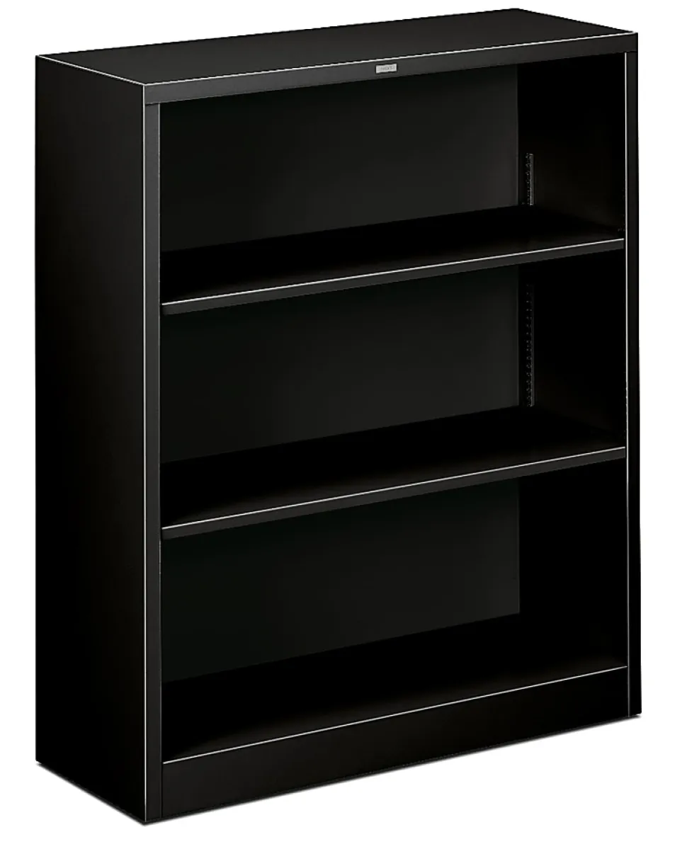 HON® Brigade Steel Bookcase, 3 Shelves, Black