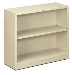 HONĀ® BrigadeĀ® Steel Bookcase, 2 Shelves, Putty