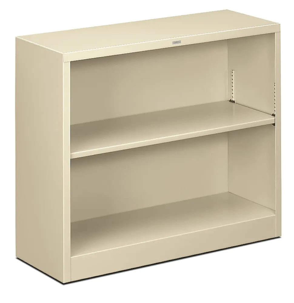 HON® Brigade® Steel Bookcase, 2 Shelves, Putty