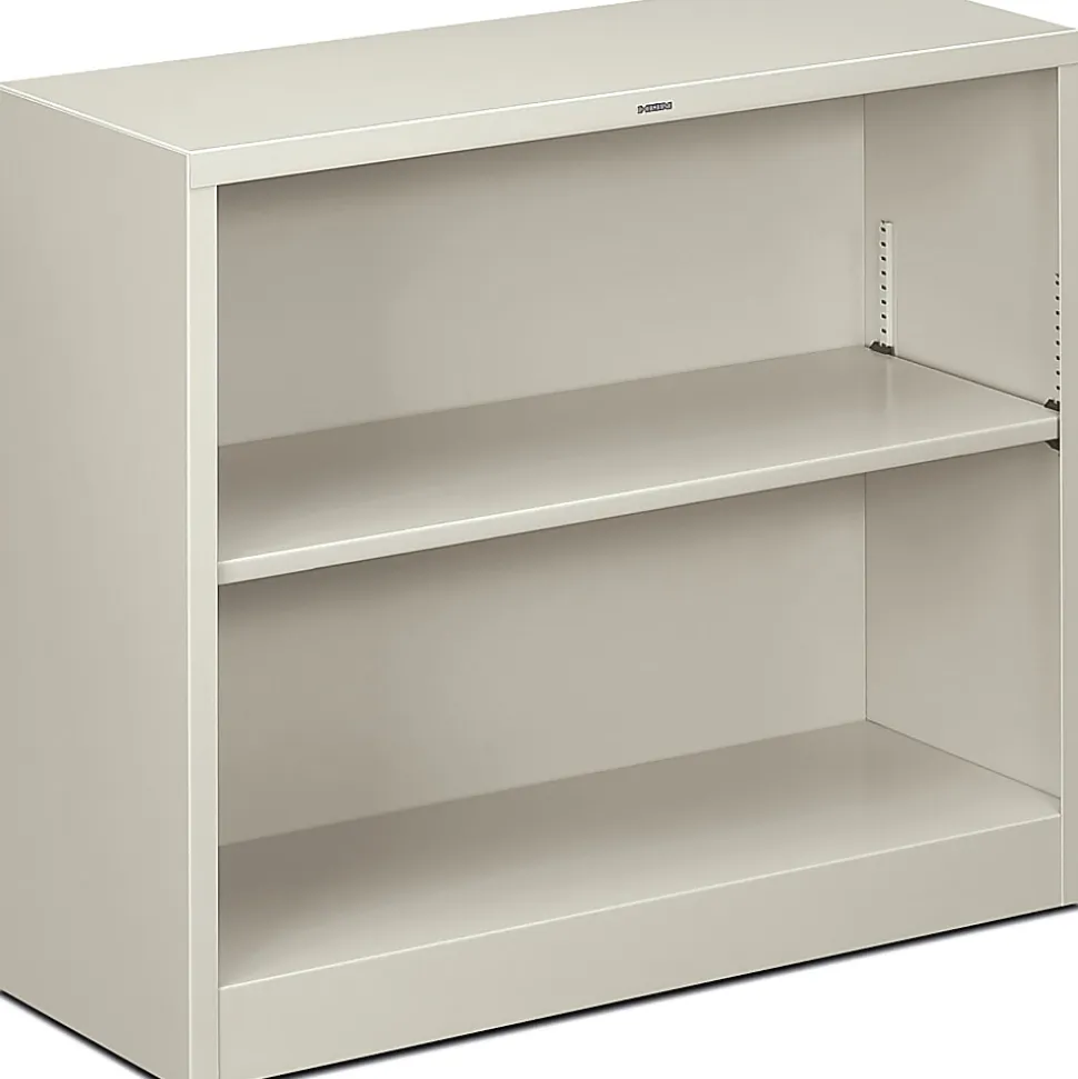 HON® Brigade® Steel Modular Shelving Bookcase, 2 Shelves, 29"H x 34-1/2"W x 12-5/8"D, Light Gray