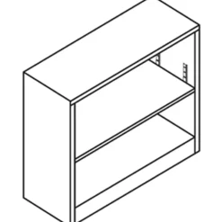 HONĀ® BrigadeĀ® Steel Modular Shelving Bookcase, 2 Shelves, 29"H x 34-1/2"W x 12-5/8"D, Charcoal