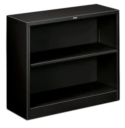 HONĀ® BrigadeĀ® Steel Modular Shelving Bookcase, 2 Shelves, 29"H x 34-1/2"W x 12-5/8"D, Black