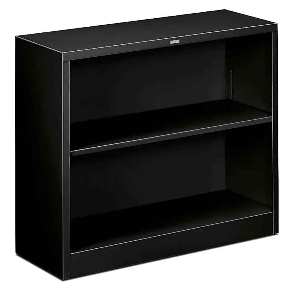 HON® Brigade® Steel Modular Shelving Bookcase, 2 Shelves, 29"H x 34-1/2"W x 12-5/8"D, Black