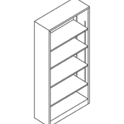 HONĀ® BrigadeĀ® Steel Modular Shelving Bookcase, 5 Shelves, 71"H x 34-1/2"W x 12-5/8"D, Charcoal