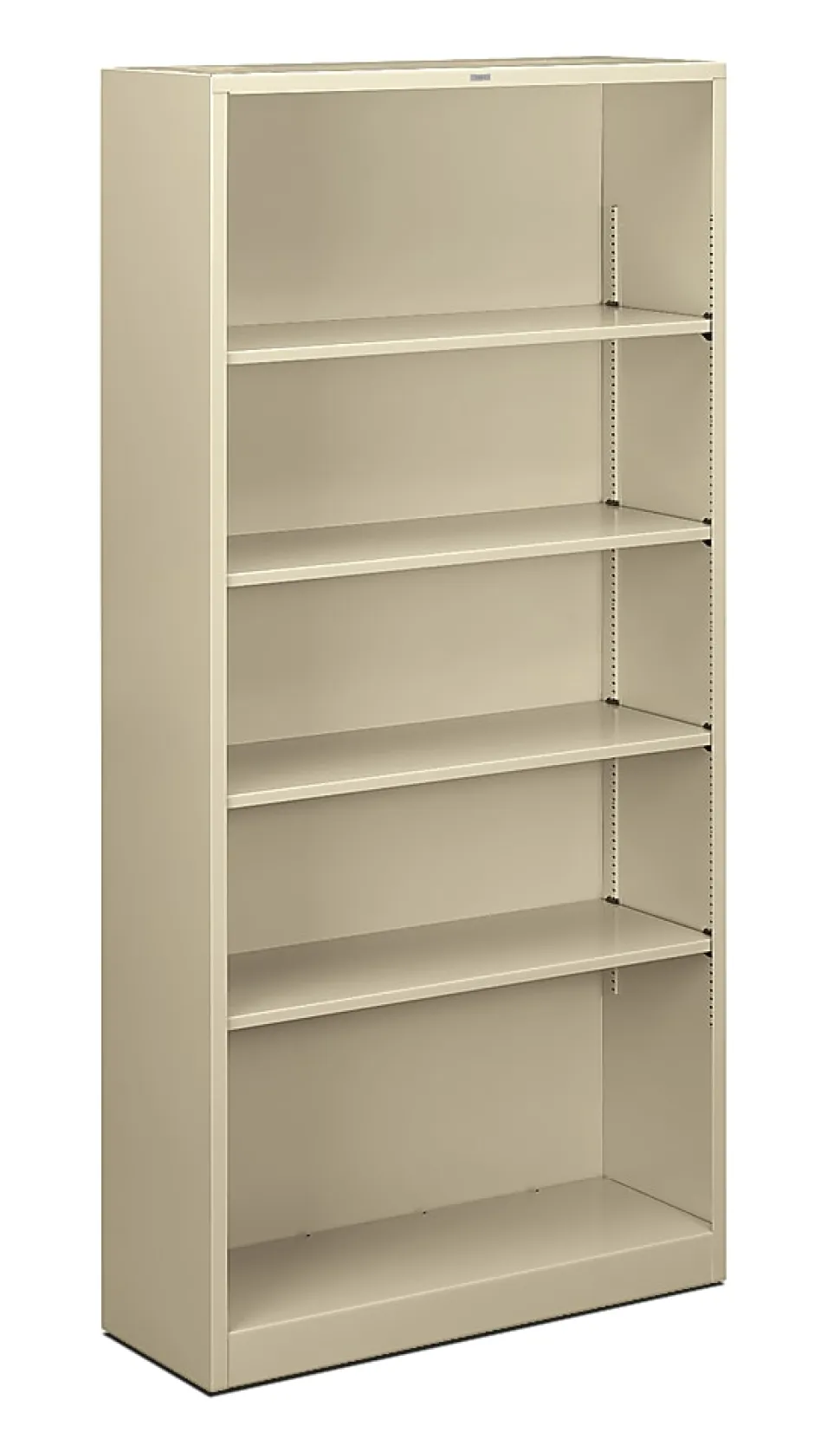 HON® Brigade® Steel Modular Shelving Bookcase, 5 Shelves, 72"H x 34-1/2"W x 12-5/8"D, Putty