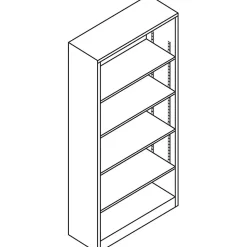 HONĀ® BrigadeĀ® Steel Modular Shelving Bookcase, 5 Shelves, 71"H x 34-1/2"W x 12-5/8"D, Light Gray