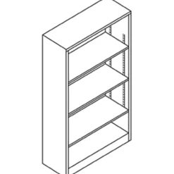 HONĀ® BrigadeĀ® Steel Modular Shelving Bookcase, 4 Shelves, 59"H x 34-1/2"W x 12-5/8"D, Charcoal