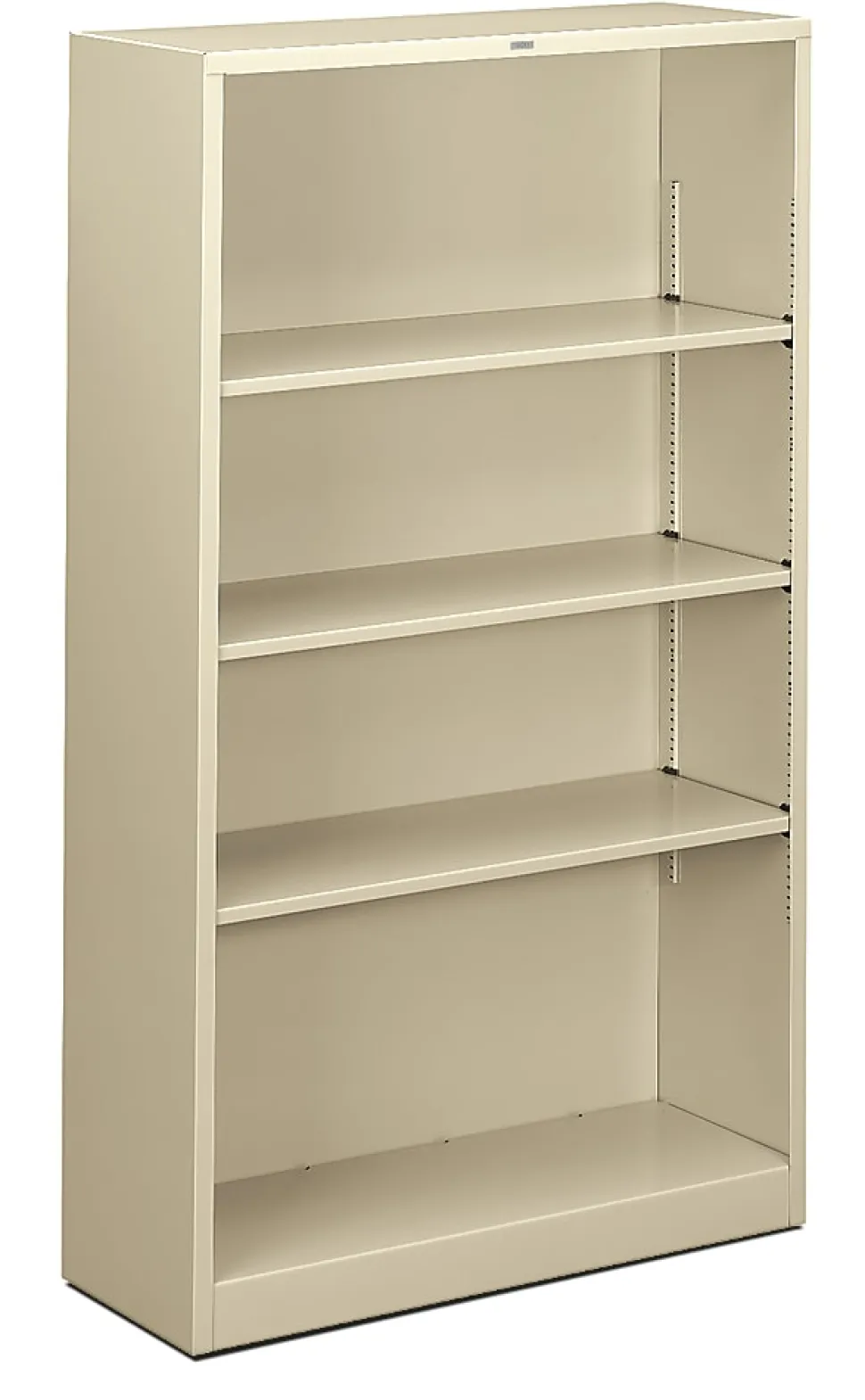 HON® Brigade® Steel Modular Shelving Bookcase, 4 Shelves, 60"H x 34-1/2"W x 12-5/8"D, Putty