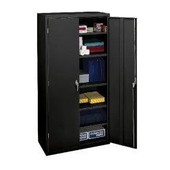 HONĀ® Brigade Storage Cabinet, 5 Adjustable Shelves, 72"H x 36"W x 24-1/4"D, Black