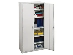 HONĀ® Brigade Storage Cabinet, 5 Adjustable Shelves, 72"H x 36"W x 18-1/4"D, Light Gray