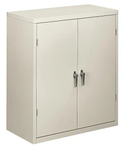 HONĀ® BrigadeĀ® Storage Cabinet, 2 Adjustable Shelves, 41 3/4"H x 36"W x 18 1/4"D, Light Gray