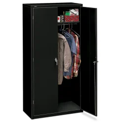 HONĀ® Brigade Storage Cabinet, Fully Assembled, 72" H x 36" W x 18 1/4"D, Black
