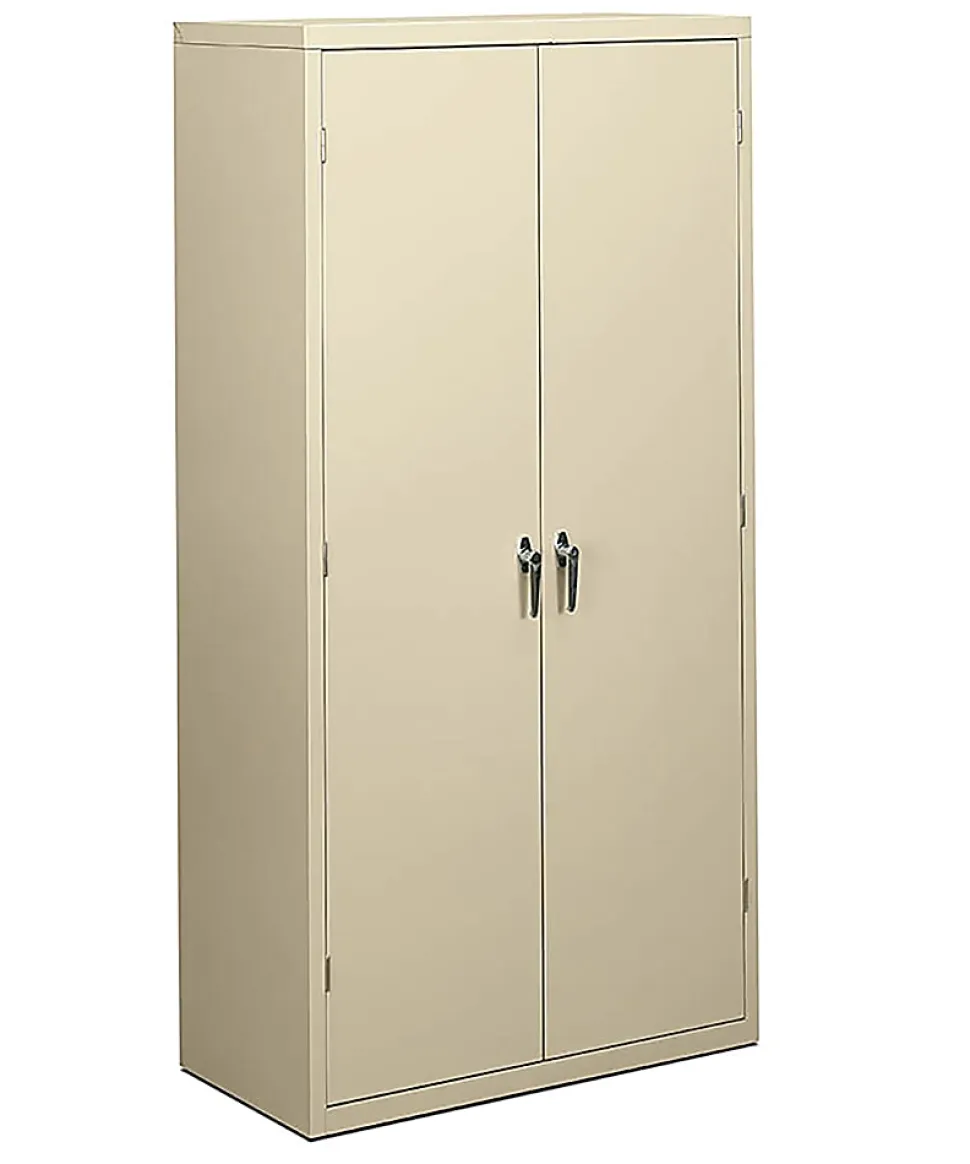 HON® Brigade Storage Cabinet, Fully Assembled, 72" H x 36" W x 18 1/4"D, Putty