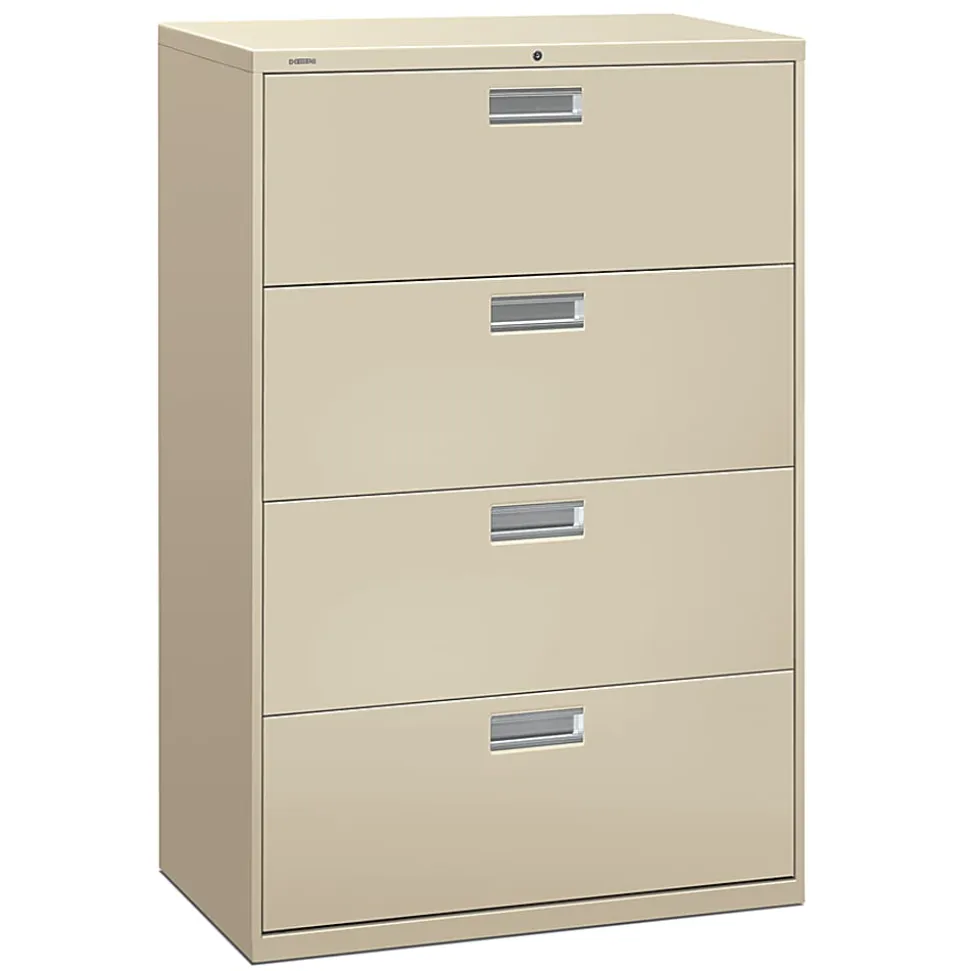 HON® Brigade® 600 36"W x 18"D Lateral 4-Drawer File Cabinet, Putty