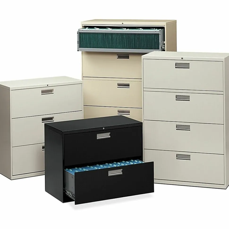 HON® Brigade® 600 36"W x 18"D Lateral 2-Drawer File Cabinet, Putty