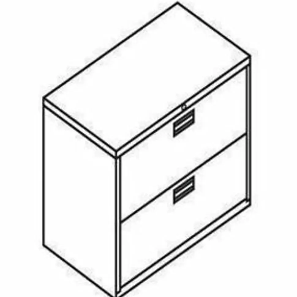 HON® Brigade® 600 36"W x 18"D Lateral 2-Drawer File Cabinet, Putty