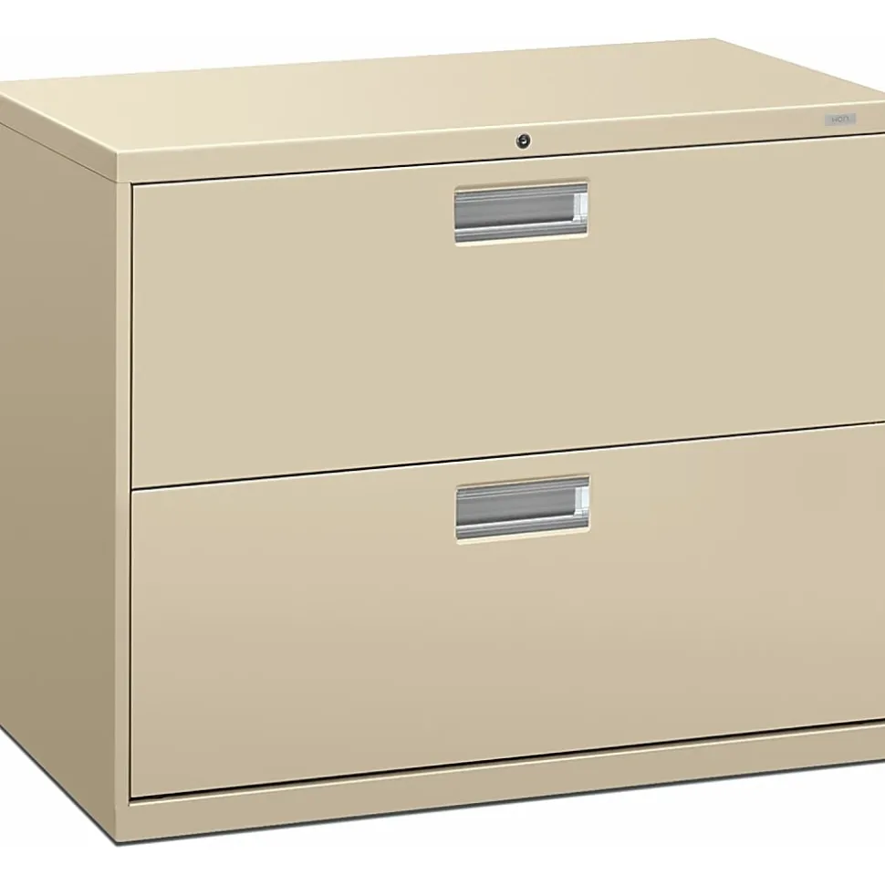 HON® Brigade® 600 36"W x 18"D Lateral 2-Drawer File Cabinet, Putty