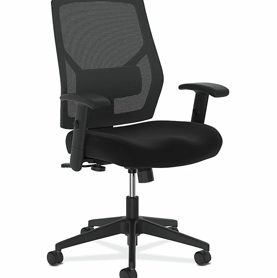 HON® Crio Fabric Mid-Back Task Chair, Black
