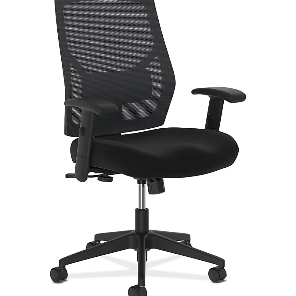 HON® Crio Fabric Mid-Back Task Chair, Black