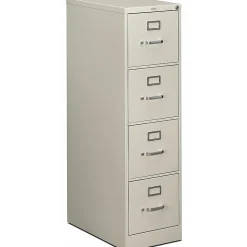 HONĀ® 510 25"D Vertical 4-Drawer File Cabinet, Light Gray