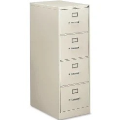 HON® 310 26-1/2"D Vertical 4-Drawer Legal-Size File Cabinet, Light Gray
