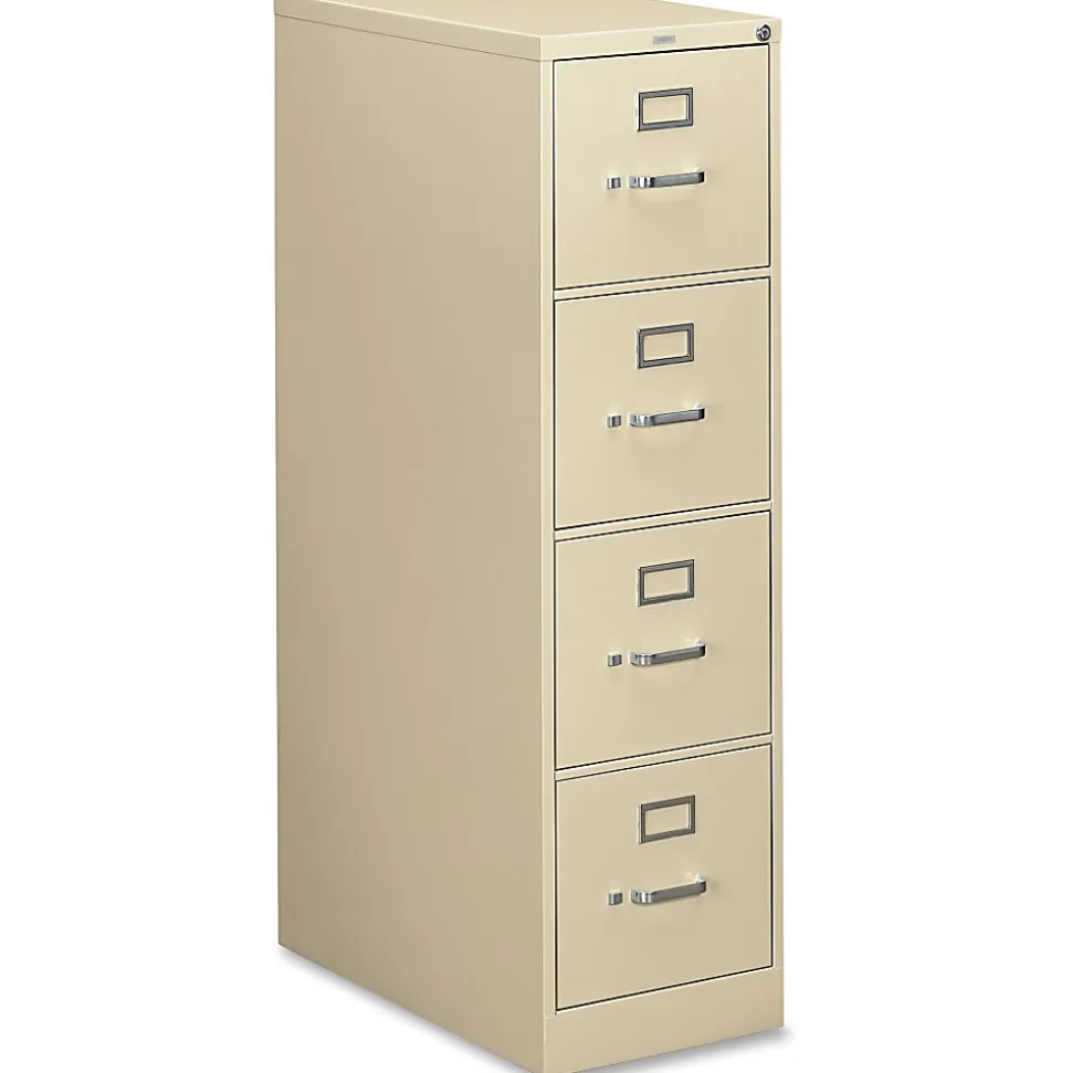 HON® 310 26-1/2"D Vertical 4-Drawer Letter-Size File Cabinet, Putty