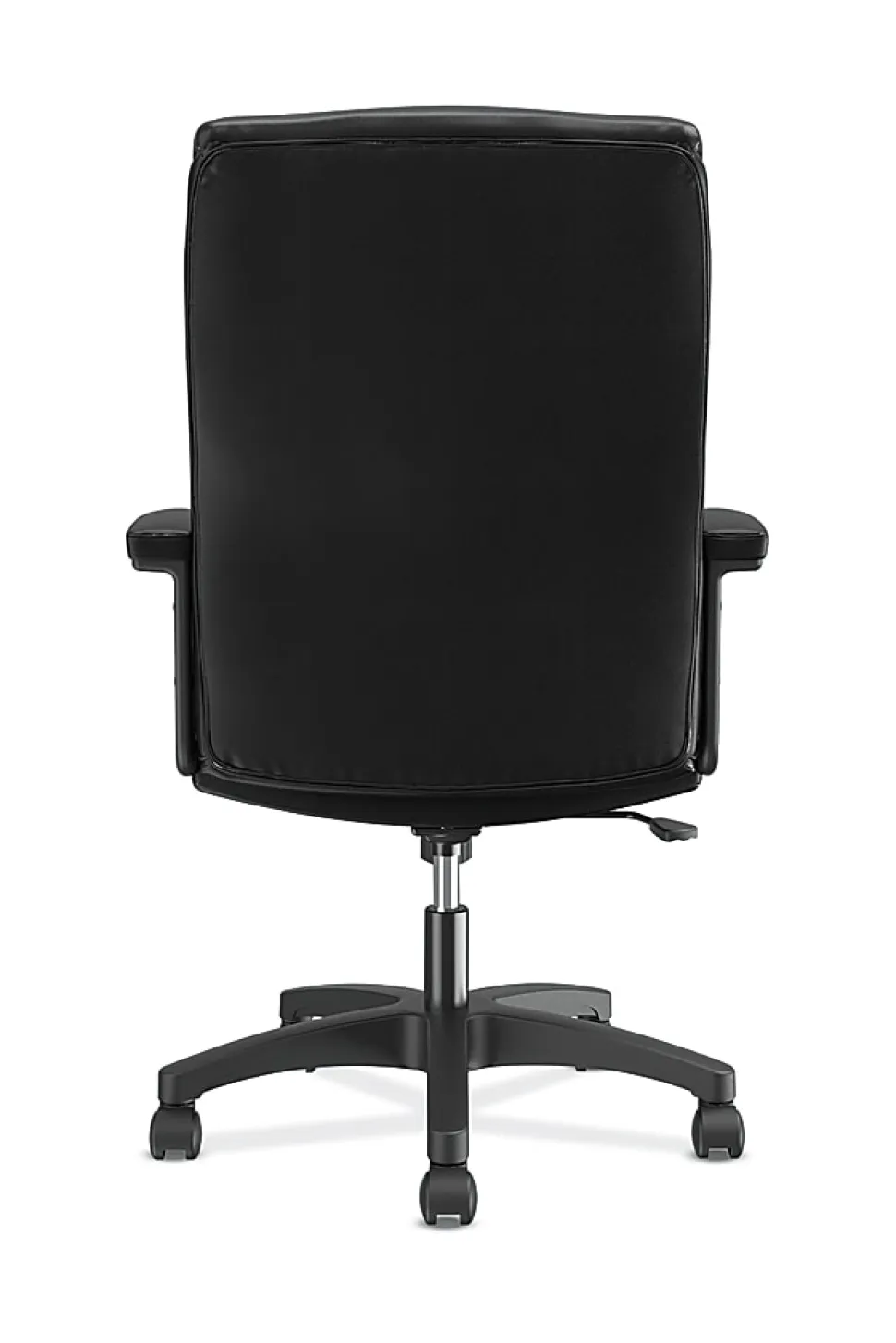 HON® Ergonomic Bonded Leather Padded Loop Arm Executive Chair, Black
