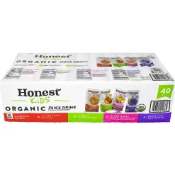 Honest Kids Organic Fruit Juice Drink Boxes Variety Pack, 6 Oz, Pack Of 40 Boxes