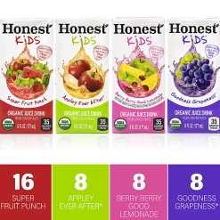 Honest Kids Organic Fruit Juice Drink Boxes Variety Pack, 6 Oz, Pack Of 40 Boxes