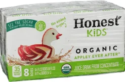 Honest Kids Organic Juice Boxes, Apple, 6 Oz, Total Qty 40