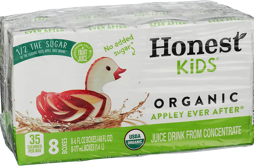 Honest Kids Organic Juice Boxes, Apple, 6 Oz, Total Qty 40