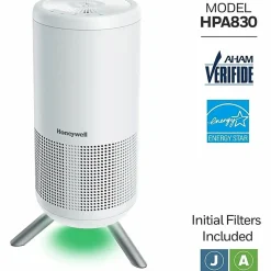 Honeywell Designer Series HEPA Air Purifier - True HEPA - 190 Sq. ft. - Black
