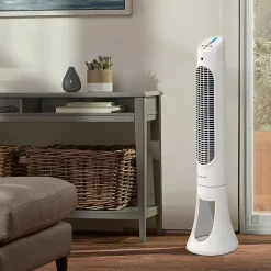 Honeywell QuietSet 5 Tower Fan - 5 Speed - Oscillating, Remote, Timer-off Function, Quiet, Sturdy, Electronic Control Panel, Touch Operation