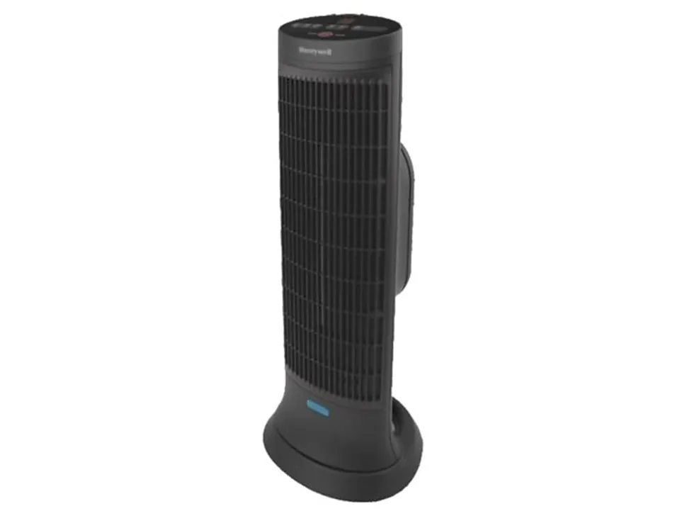 Honeywell® 1500 Watts Electric Ceramic Oscillating Heater, 2 Heat Settings, 23.25"H x 8.75"W x 6.75"D, Black