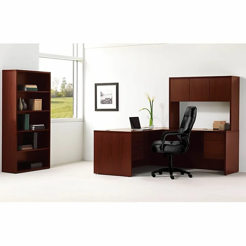 HON® 10500 58"H 4-Shelf Bookcase, Mahogany