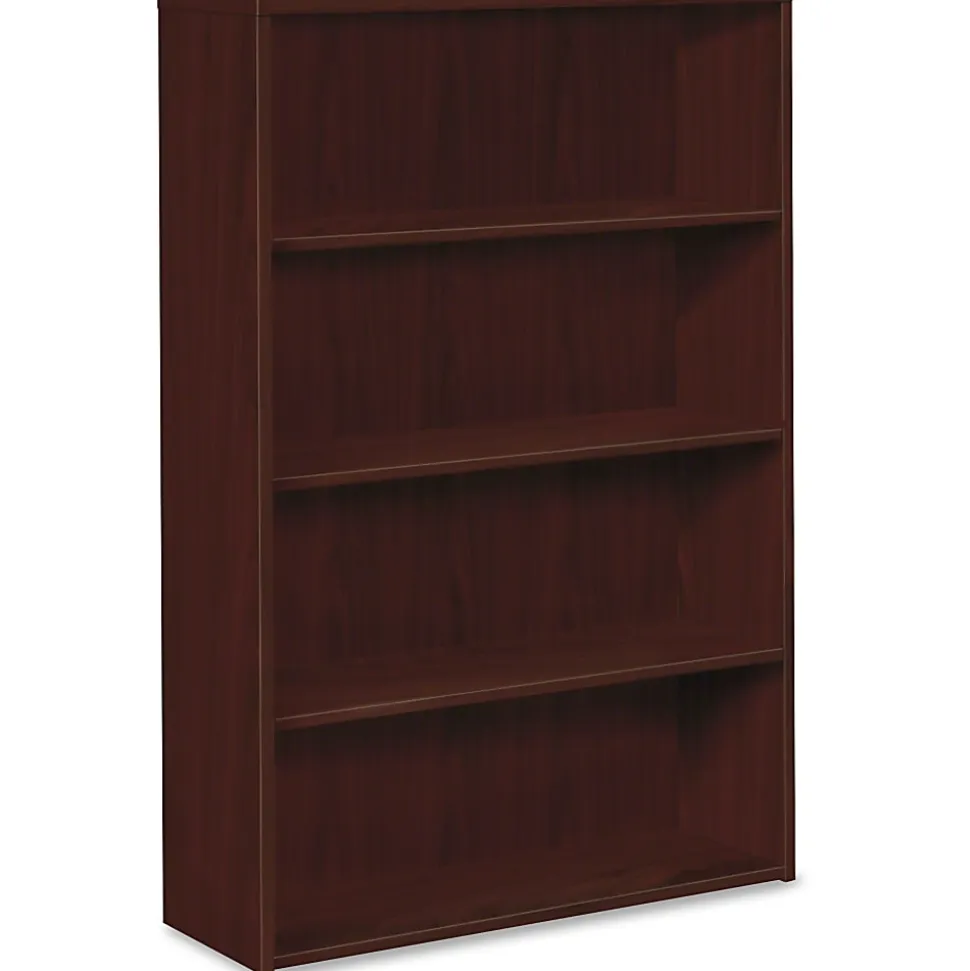 HON® 10500 58"H 4-Shelf Bookcase, Mahogany