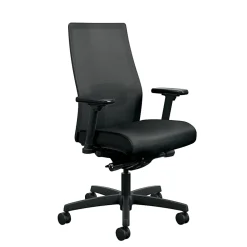 HONĀ® Ignition 2.0 Ergonomic Mesh/Fabric Mid-Back Task Chair, Black