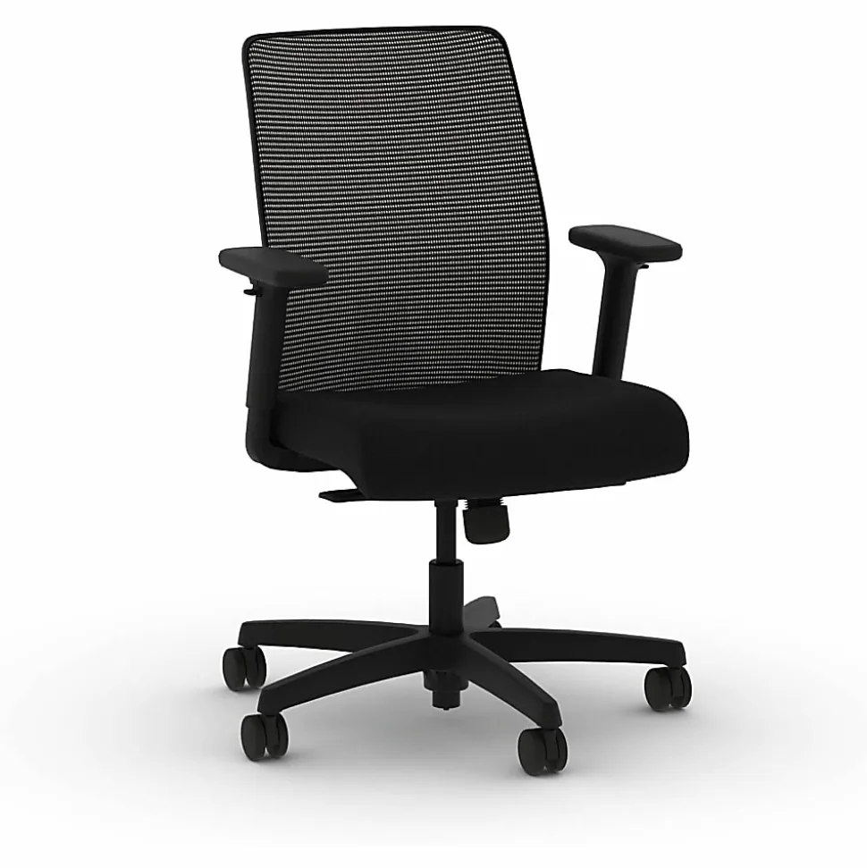 HON® Ignition Fabric High-Back Task Chair, 41% Recycled, Black