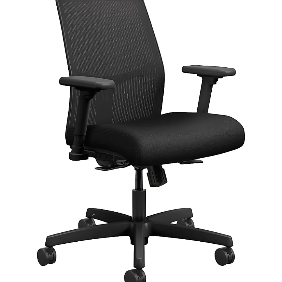 HON® Ignition Fabric High-Back Task Chair, 41% Recycled, Black