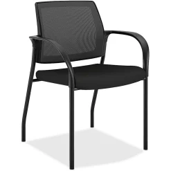 HON® Ignition® Mesh-Back Multipurpose Stacking Chair, Black
