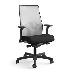 HON® Ignition 2.0 Mesh Mid-Back Office Chair, Black/Fog