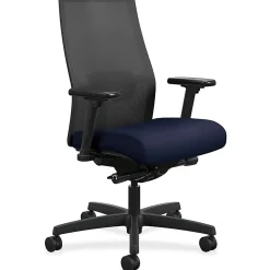 HON® Ignition 2.0 Mesh Task Chair, Advanced Synchro-Tilt Control, Black/Navy